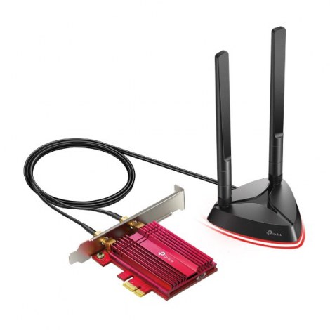 TP-LINK | AX3000 Wi-Fi 6 Bluetooth 5.0 PCIe Adapter | TX3000E | 2.4GHz/5GHz | Antenna type 2xHigh-Gain External Antennas | 574+2 - 2